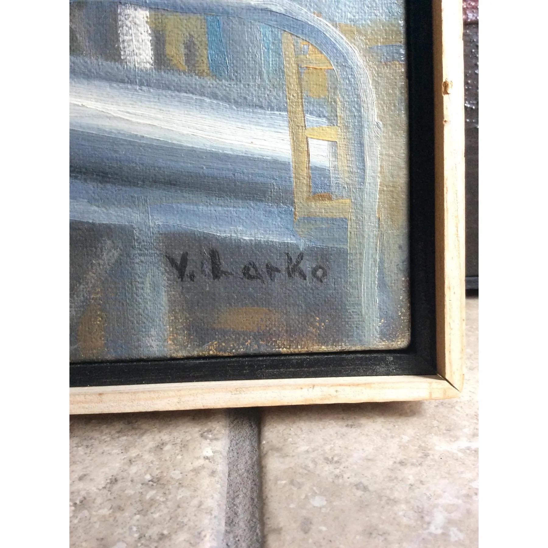 Öl auf Leinen Industriegemälde von Valeri Larko (Moderne) im Angebot