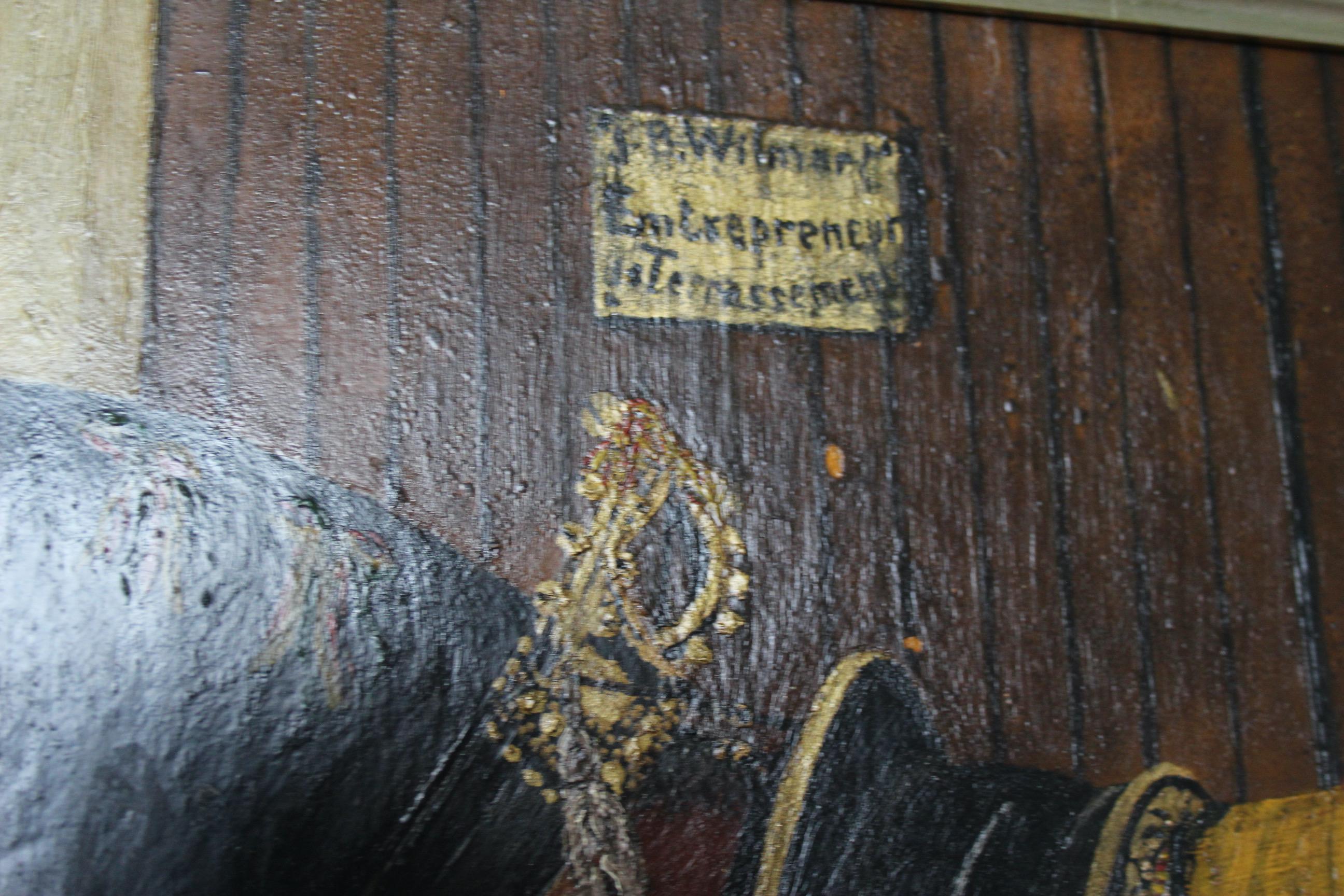 Olio su pannello un cavallo In condizioni buone in vendita a grand Lancy, CH