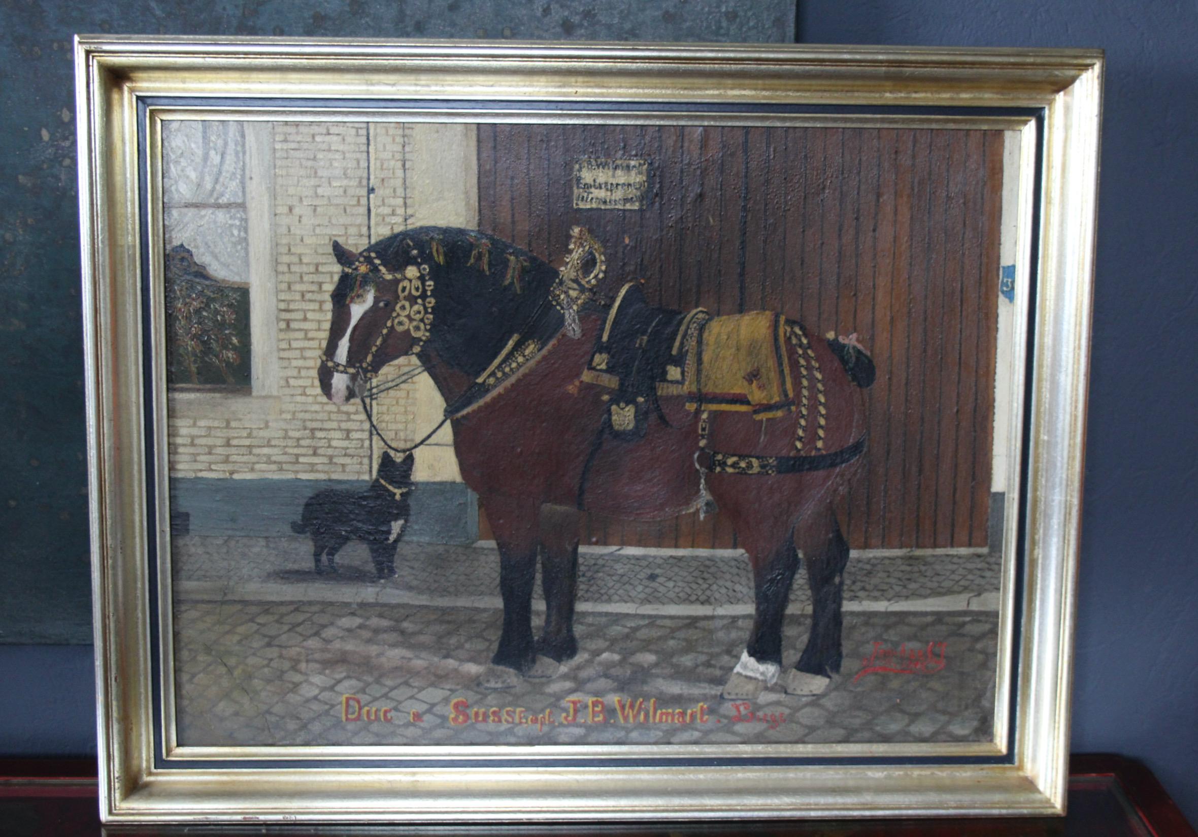 Olio su pannello un cavallo in vendita 3