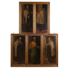 Oil on Panel Altarpiece With Saint Peter and Saint Paul, Spain circa 1760-1800