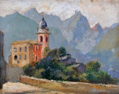 Ölgemälde auf Tafel des schweizerischen Impressionisten Carl August Liner, um 1900
