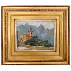 Antique Oil on Panel by Swiss Impressionist Carl August Liner, circa 1900