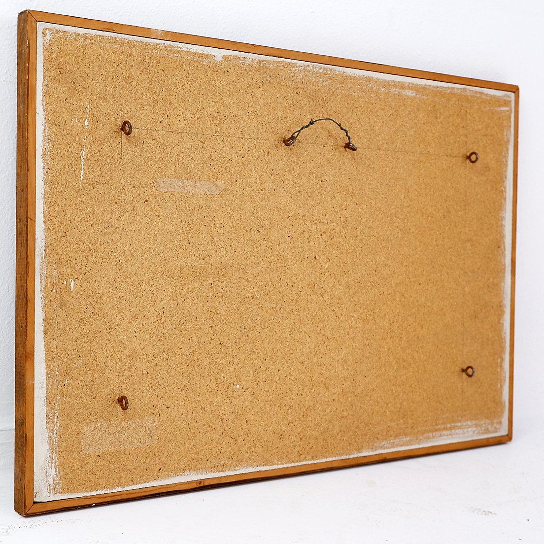 Ölgemälde auf Tafel, datiert und signiert – Serge Fontigny 1976 im Angebot 4