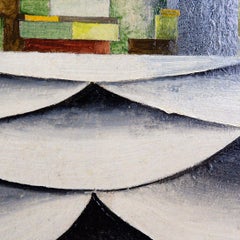 Óleo sobre tabla fechado y firmado - Serge Fontigny 1976