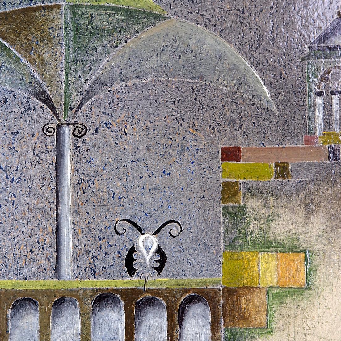 Ölgemälde auf Tafel, datiert und signiert – Serge Fontigny 1976 (Holz) im Angebot