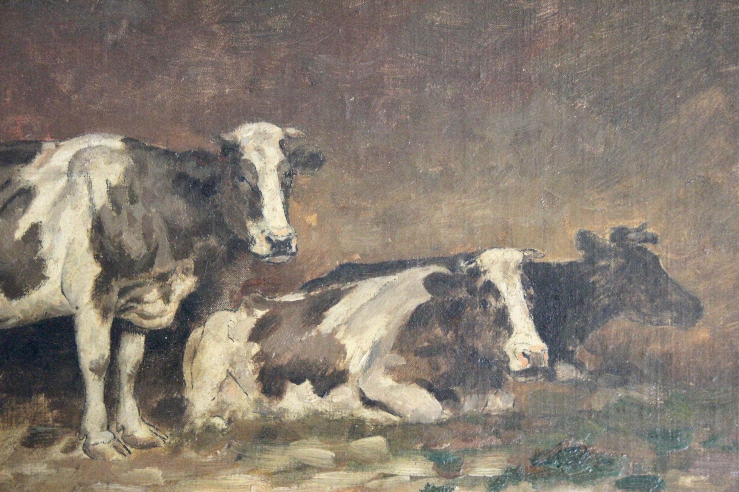19th Century Oil on panel decorative painting
