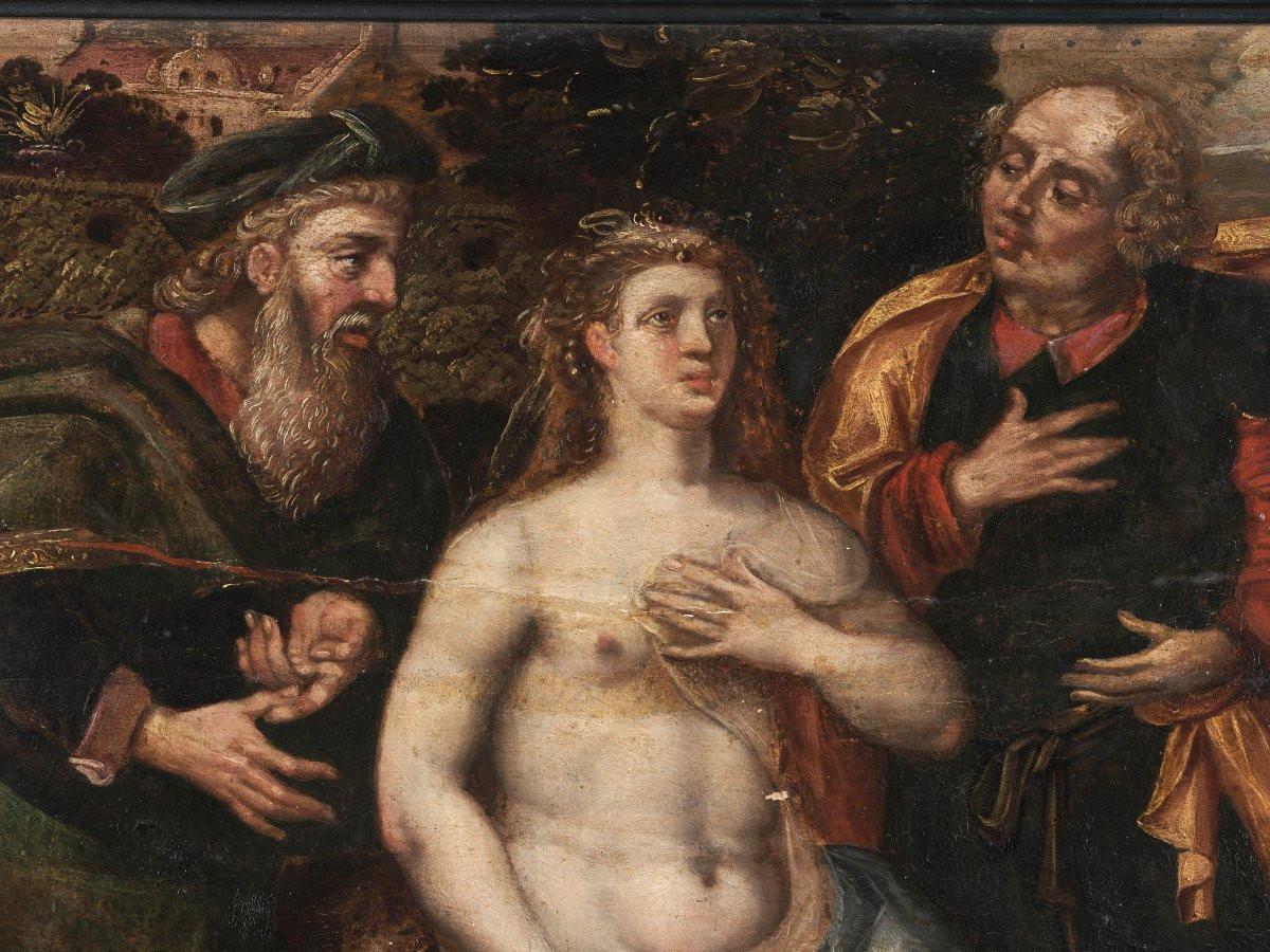 Oil on panel, Flemish School, 17th century (Holz) im Angebot