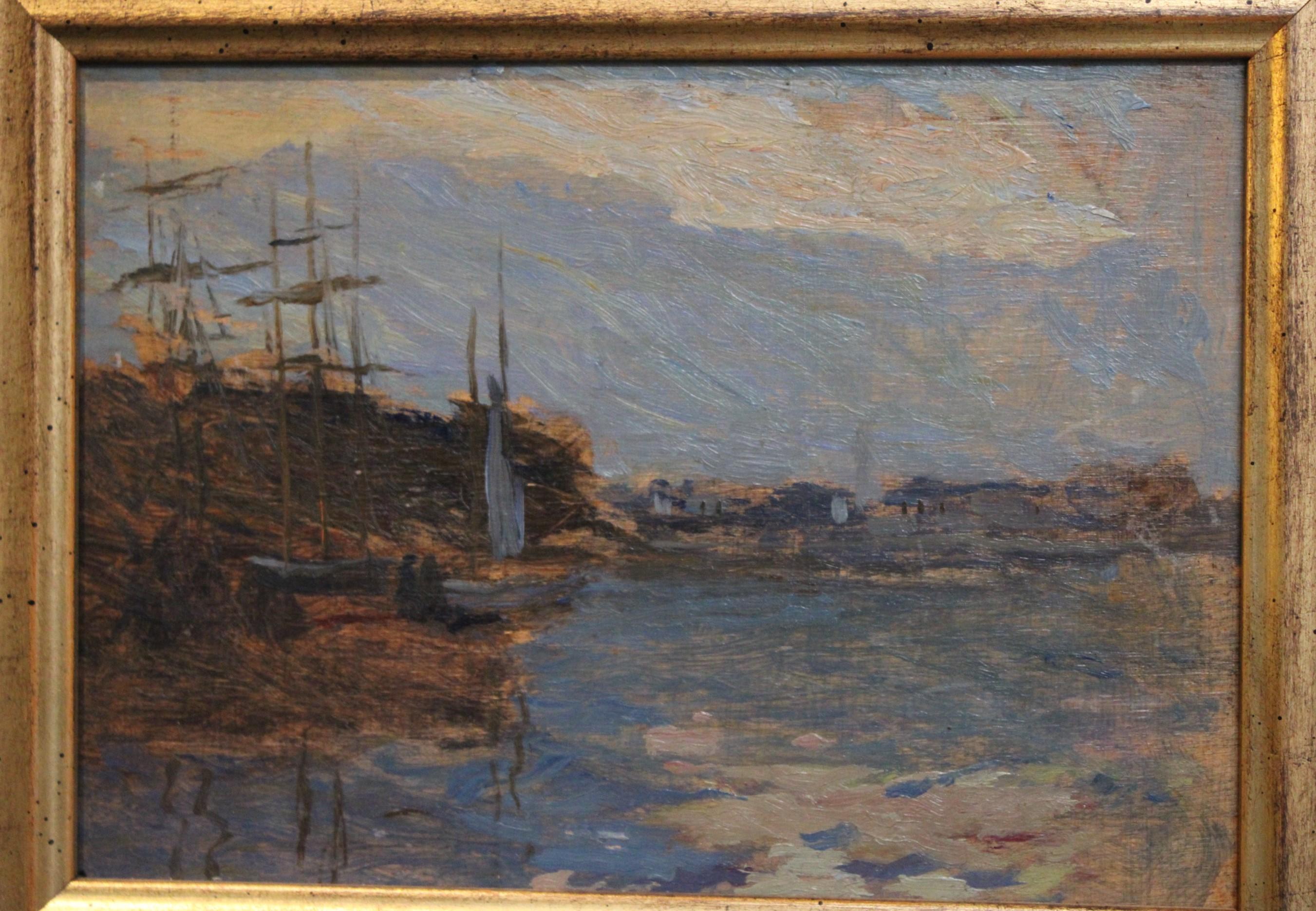 Frank Edwin Scott - painting on Panel In Good Condition For Sale In Paris, FR