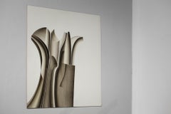 Huile sur panneau de Guy Dessauges - Peinture de l'artiste suisse des années 70, 108/17