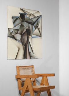 oil on panel guy dessauges painting 80's swiss artist - 123/17