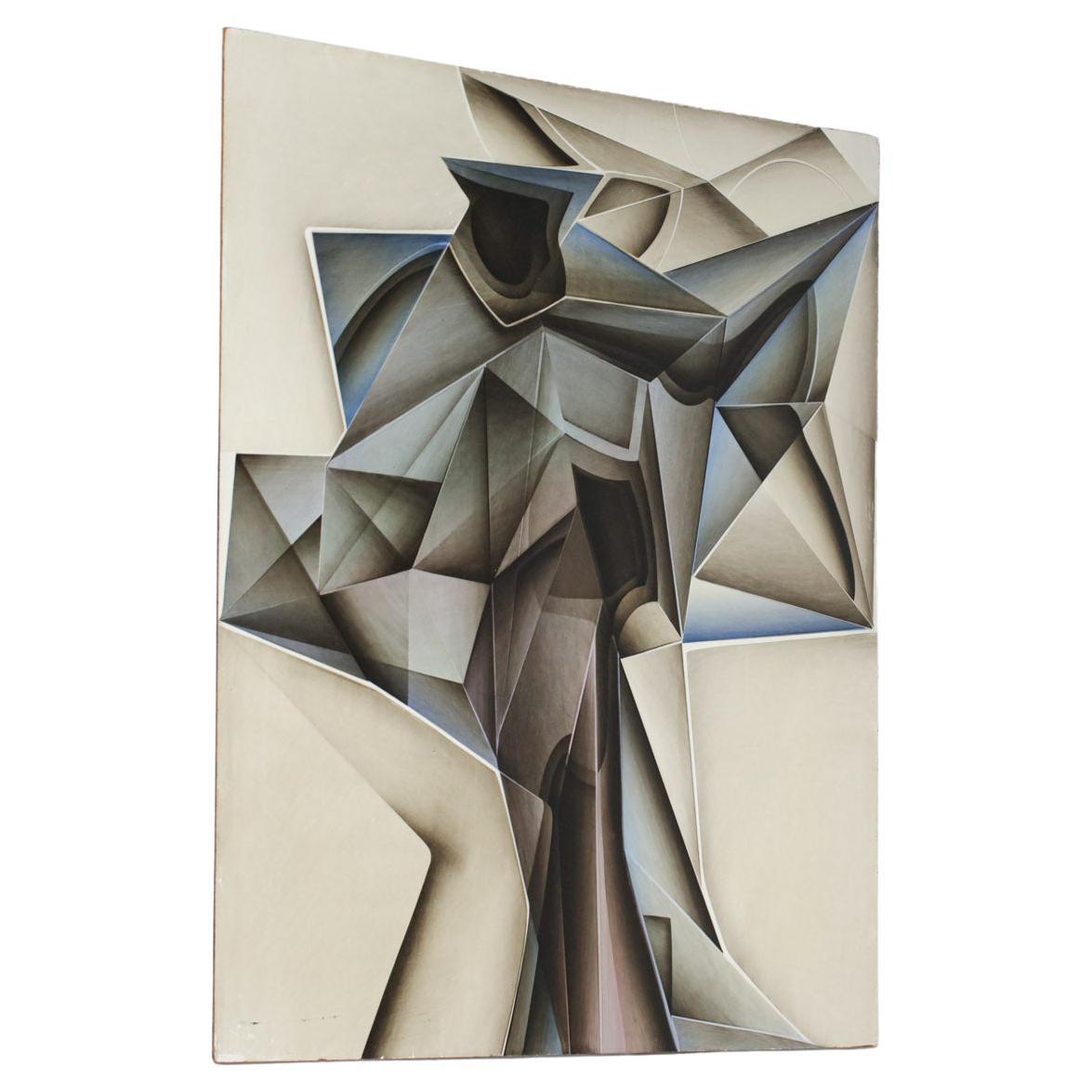 oil on panel guy dessauges painting 80's swiss artist - 123/17