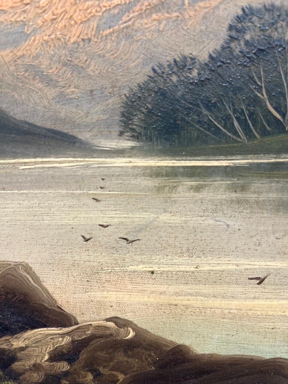 Hand-Painted Oil on Panel Landscape Roberto A.K. Marshall For Sale