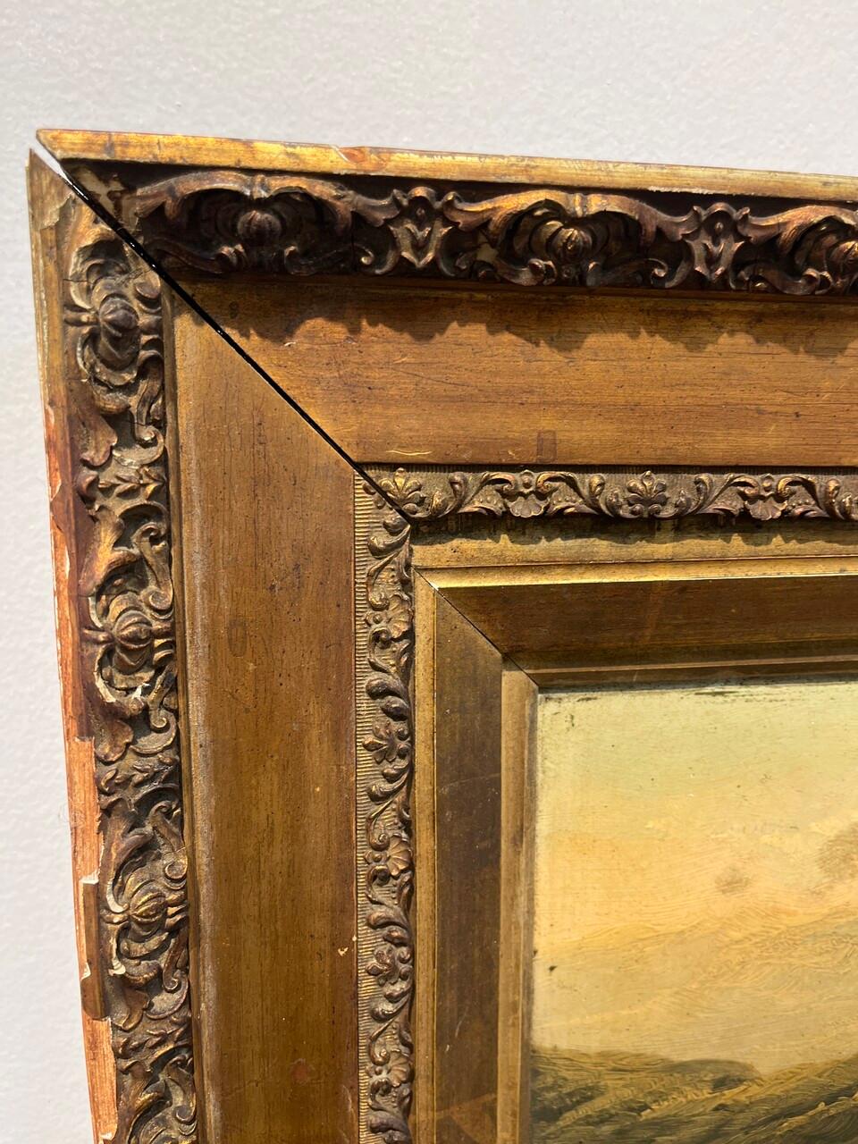 19th Century Oil on Panel Landscape Roberto A.K. Marshall For Sale