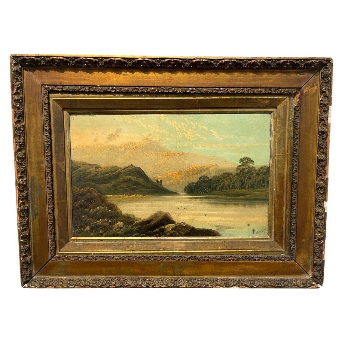 Óleo sobre tabla Paisaje Roberto A.K. Marshall