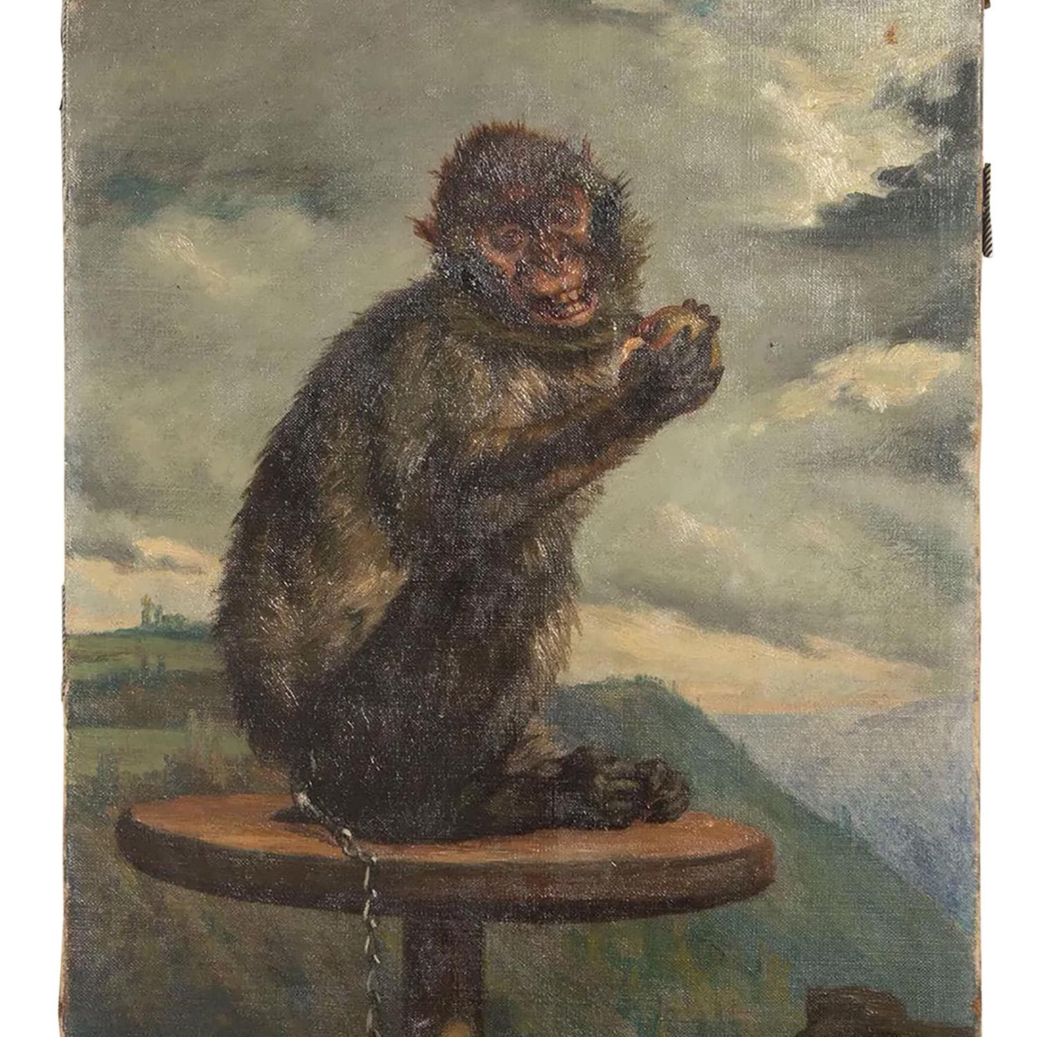monkey oil painting