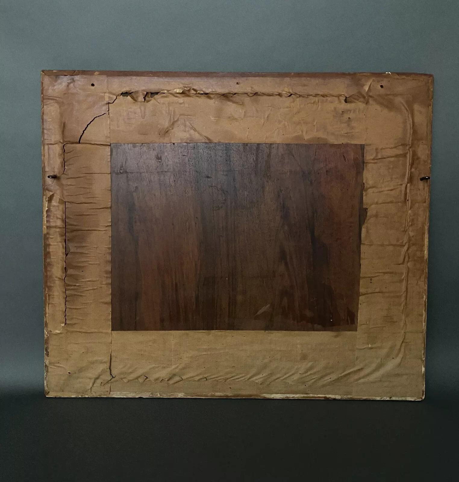Ölgemälde auf Tafel, Hafenszene, folgender von Delacroix Marseille, 19. Jahrhundert 6