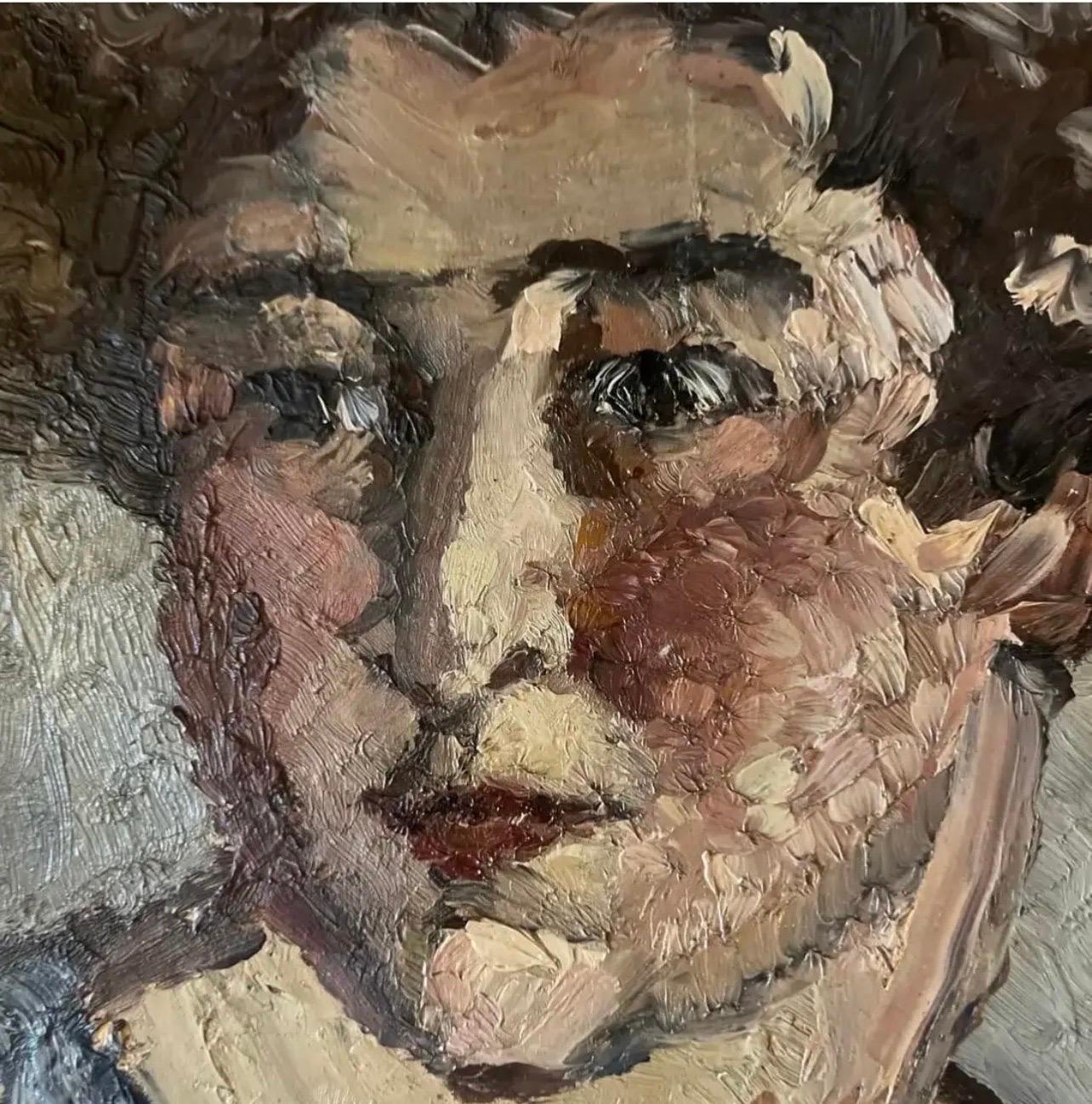 Francese Olio su pannello Ritratto di giovane ragazza 1930 Francia in vendita