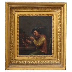 Oil on panel tavern Scene with a Smoker, Attributed to David Teniers the Younger
