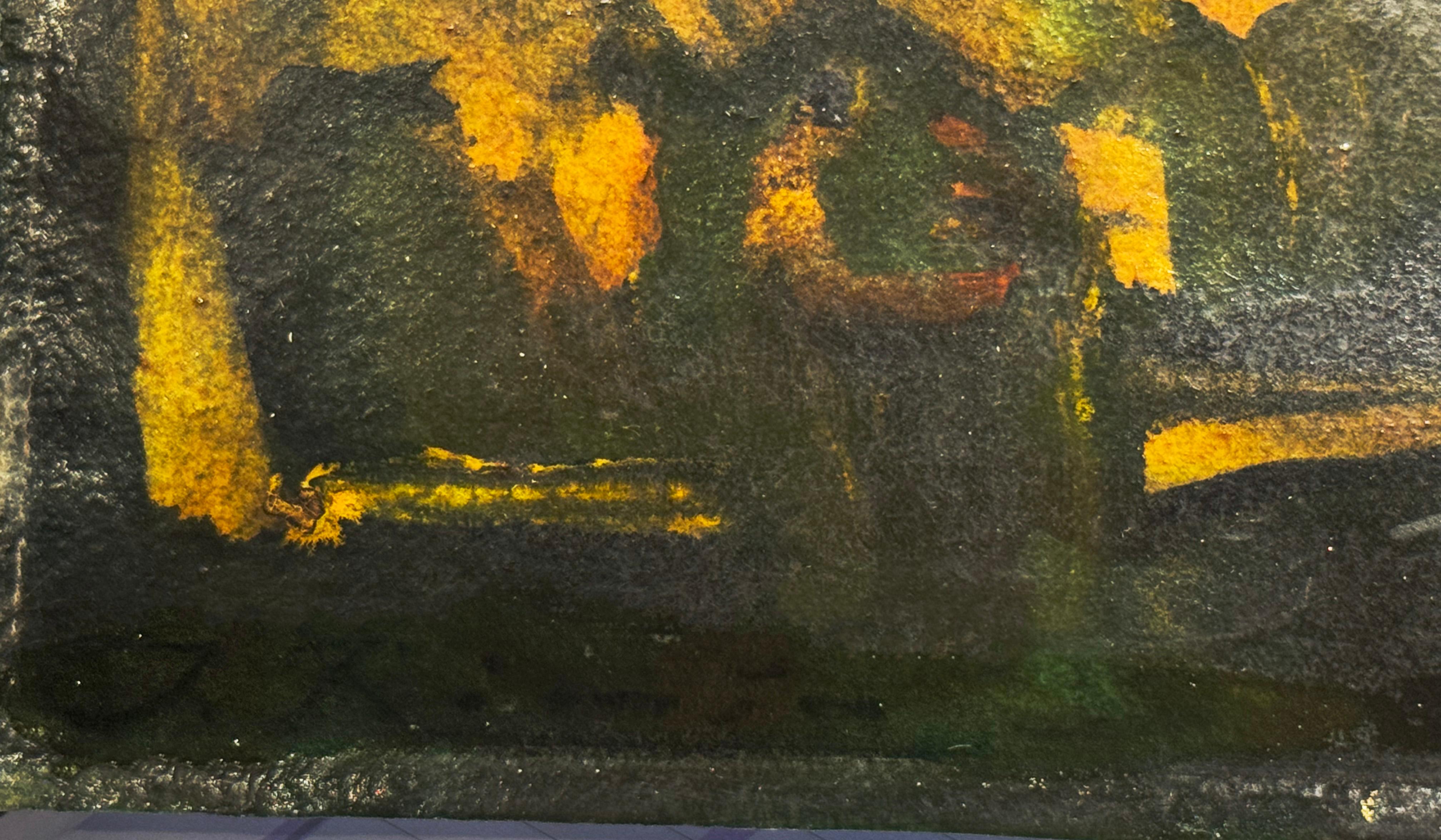 Öl auf Papier Gemälde des Künstlers Jonas Rimsa 1950-1970 (Handbemalt) im Angebot
