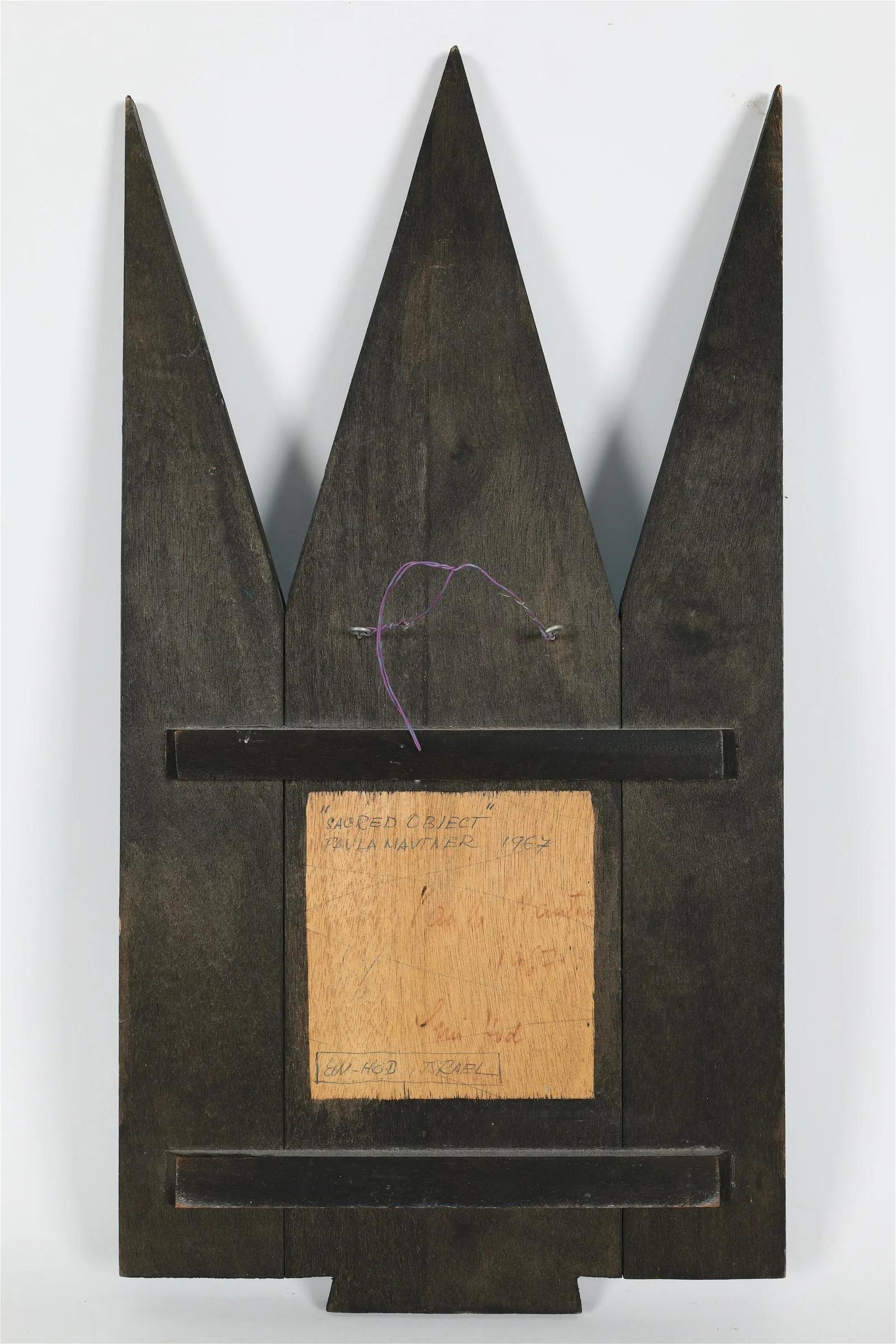 Öl auf Papier „„Sacred Object“ von Paula Mautner (Mitte des 20. Jahrhunderts) im Angebot