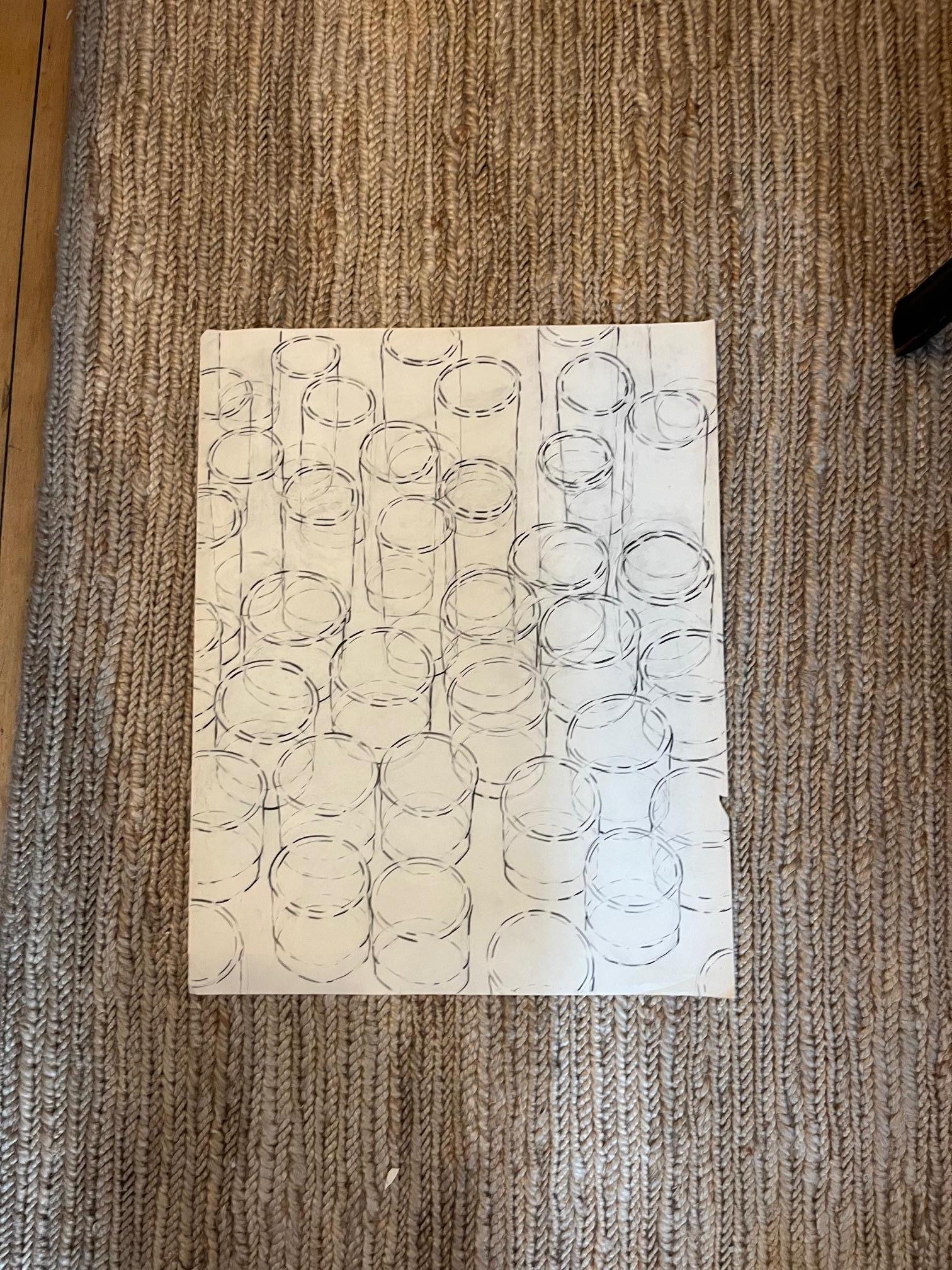Finales del siglo XX Óleo sobre papel Boceto
