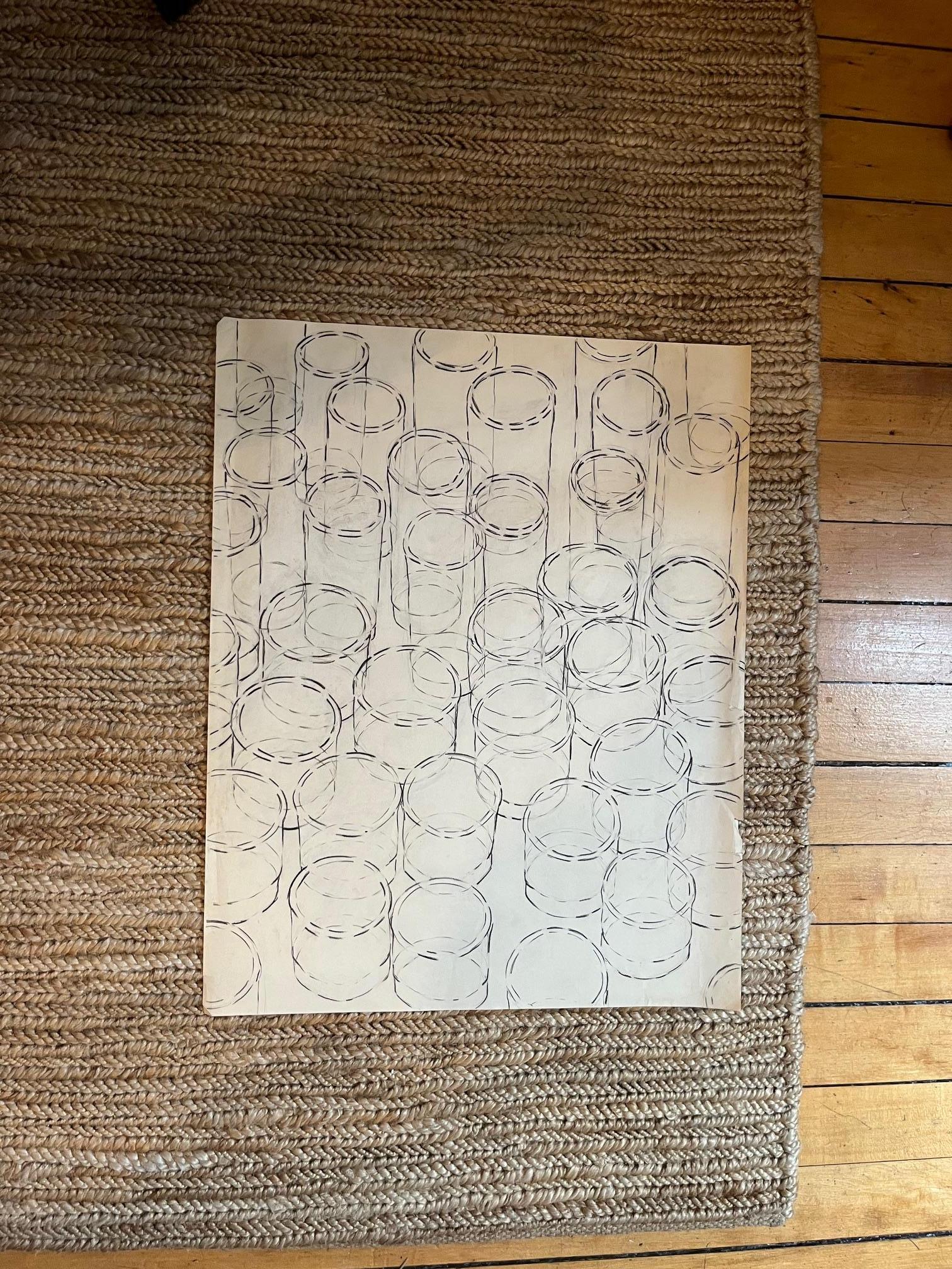 Óleo sobre papel Boceto Norteamericano en venta