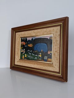 Oil on skin by Luis Millingalli, Ecuador 1990s