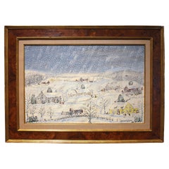 Oil on Wood Painting "Snow Roller" by Forrest K. Moses