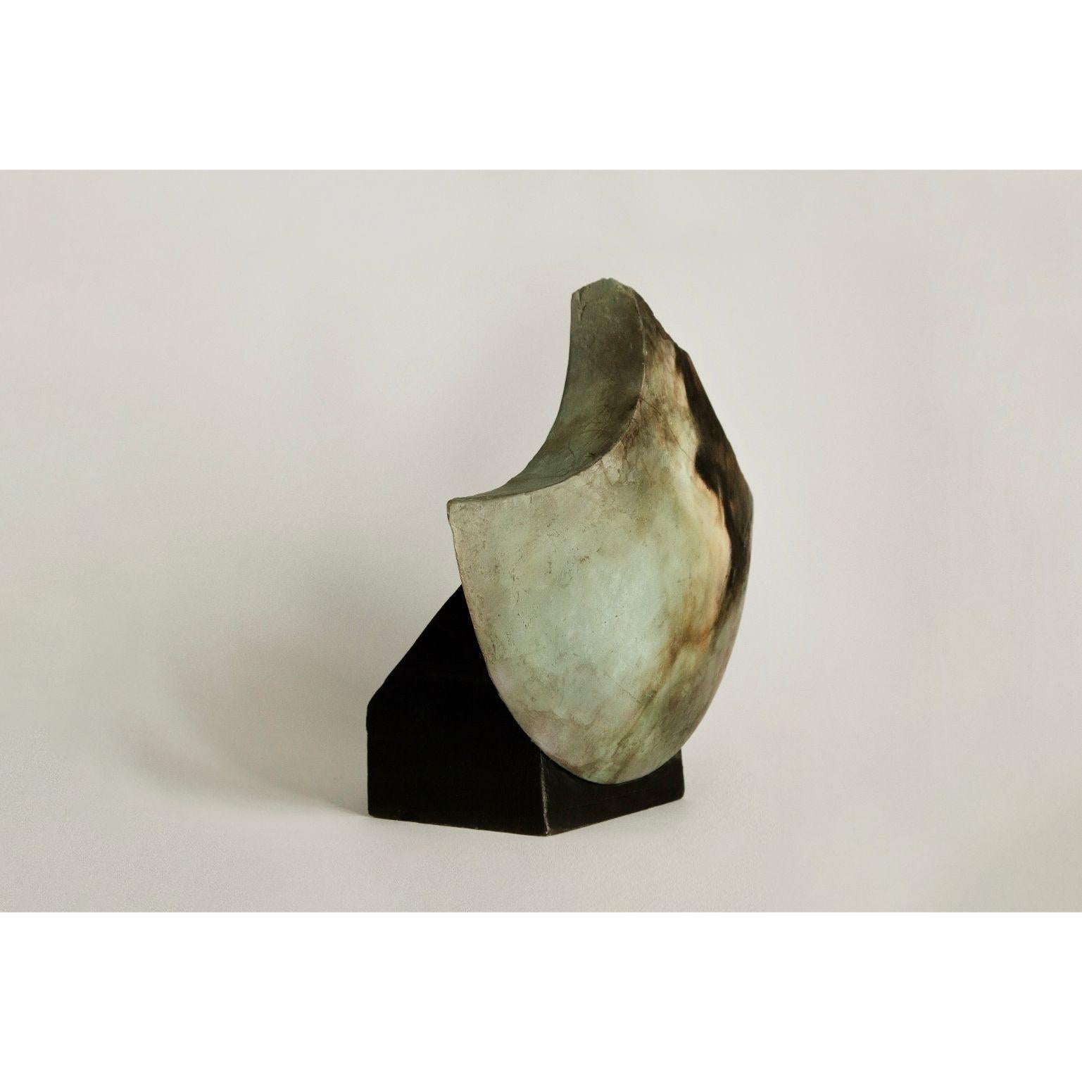 Oil painted sculpture Model 5 by Marek Cwiek 2019
Unique piece
Dimensions: W 25 x D x H 23.6 cm
Materials: Oil painting on plaster

Marek´s art is an exploration of histories and aesthetics, inspired by the modernist period in visual arts,