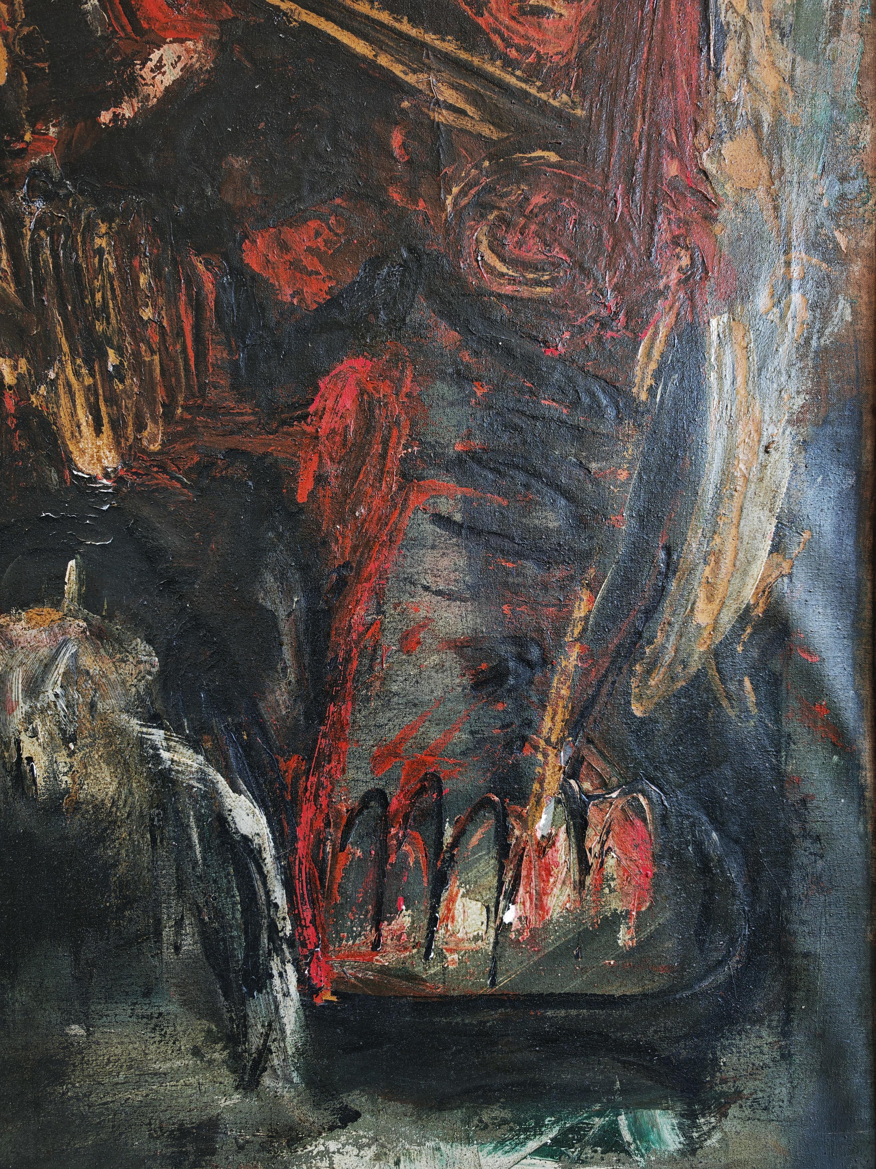 Milieu du XXe siècle Peinture à l'huile 
