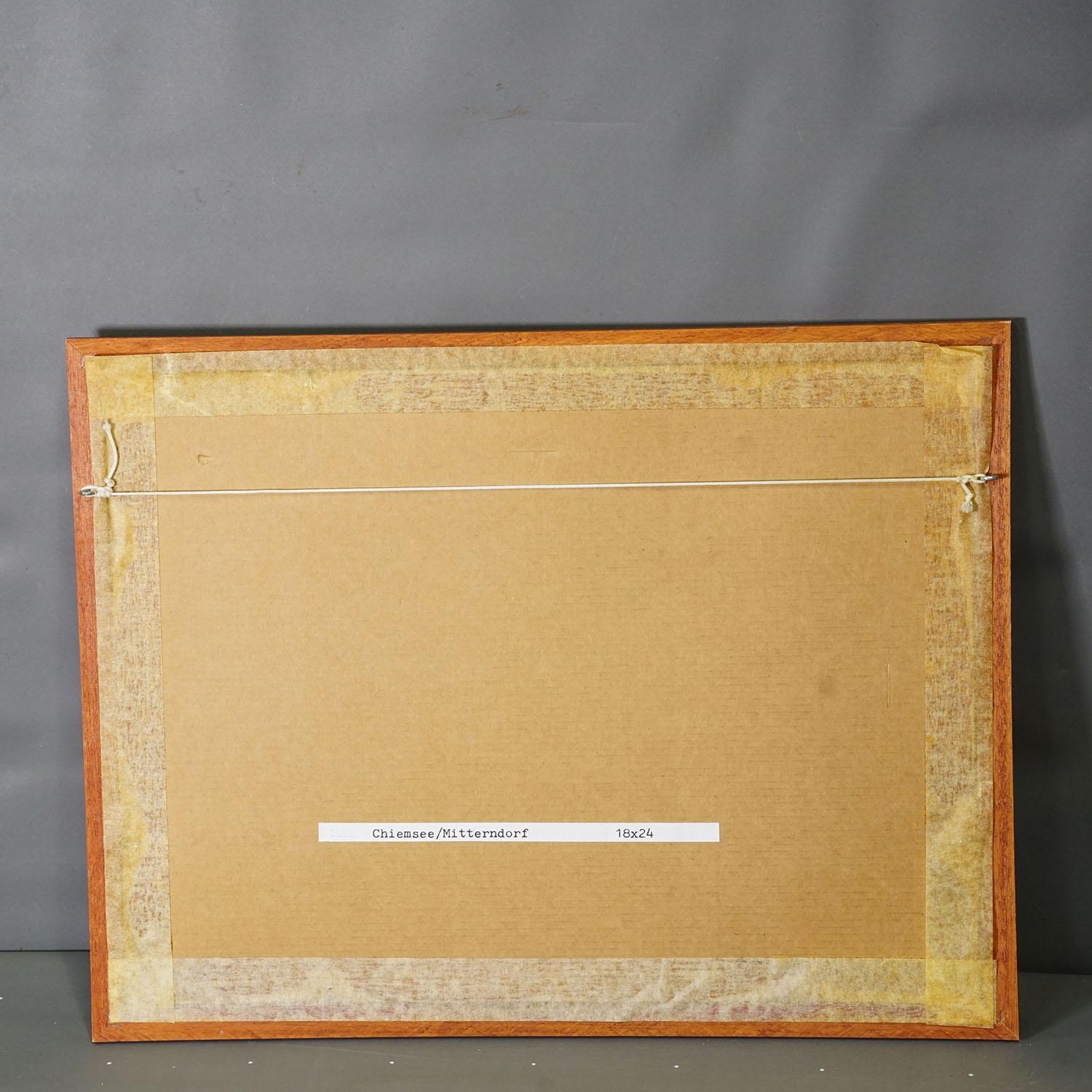 Ölgemälde von Alexander Michael - Chiemsee bei Mittendorf 1990 (Holz) im Angebot