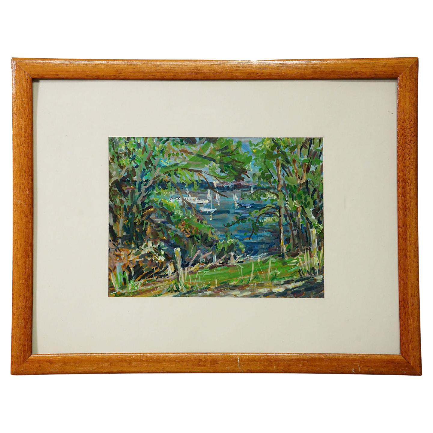 Ölgemälde von Alexander Michael - Chiemsee bei Mittendorf 1990