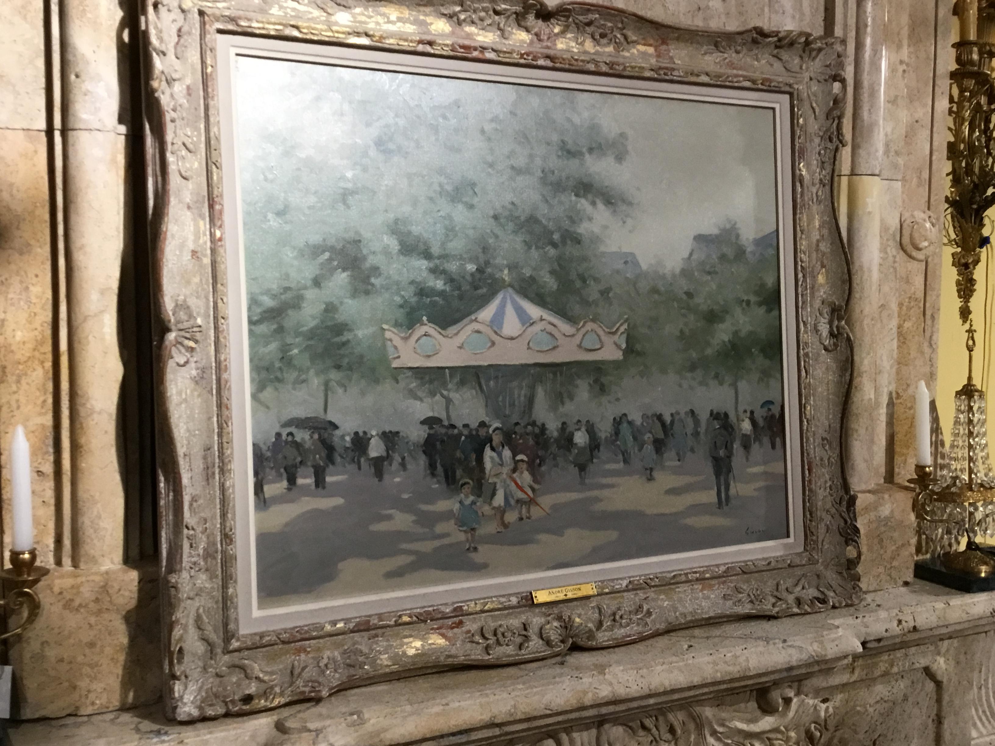 20th Century Oil Painting by Andre Gisson Merry Go Round 24” by 30”