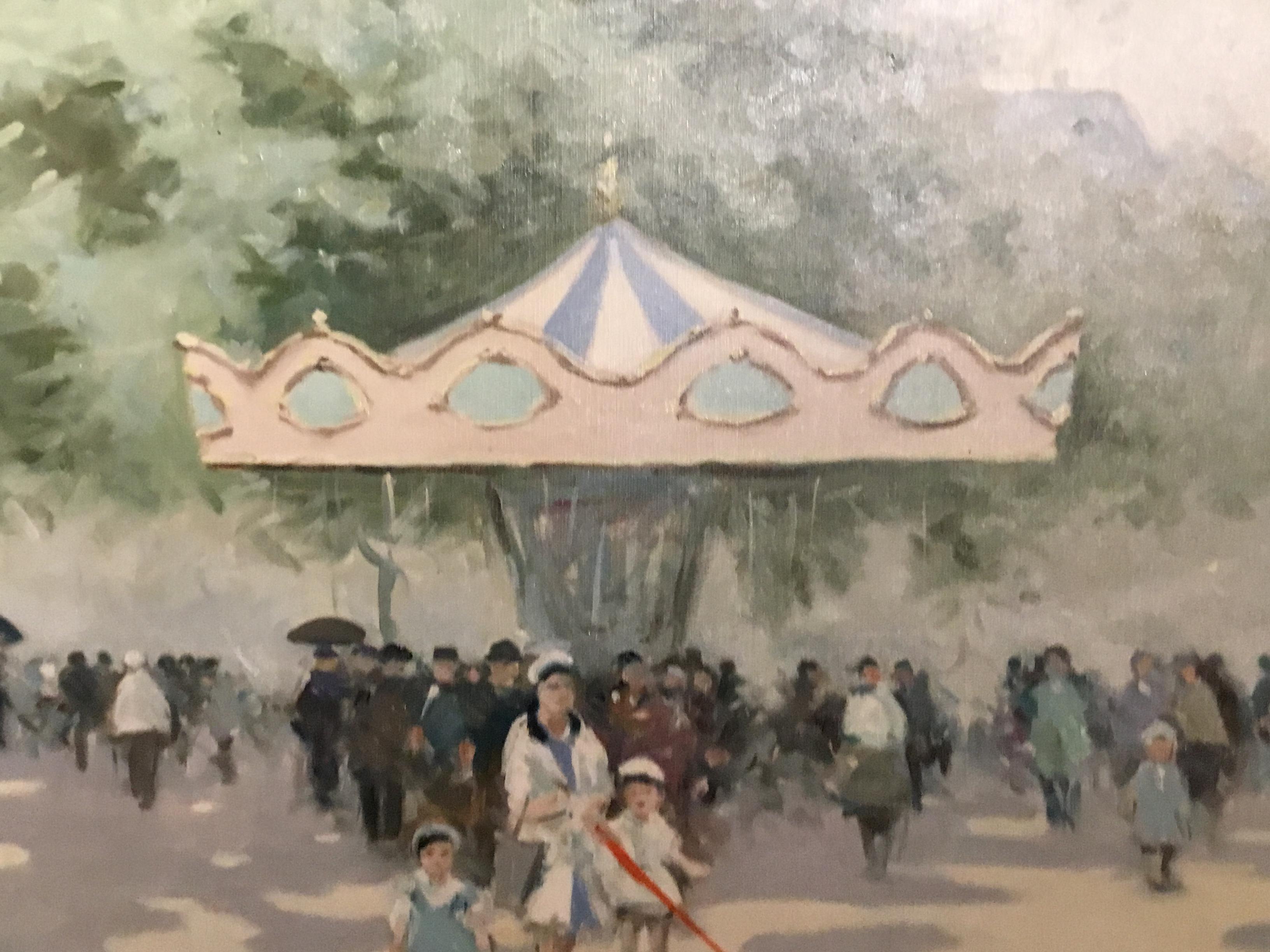Oil Painting by Andre Gisson Merry Go Round 24” by 30” 3
