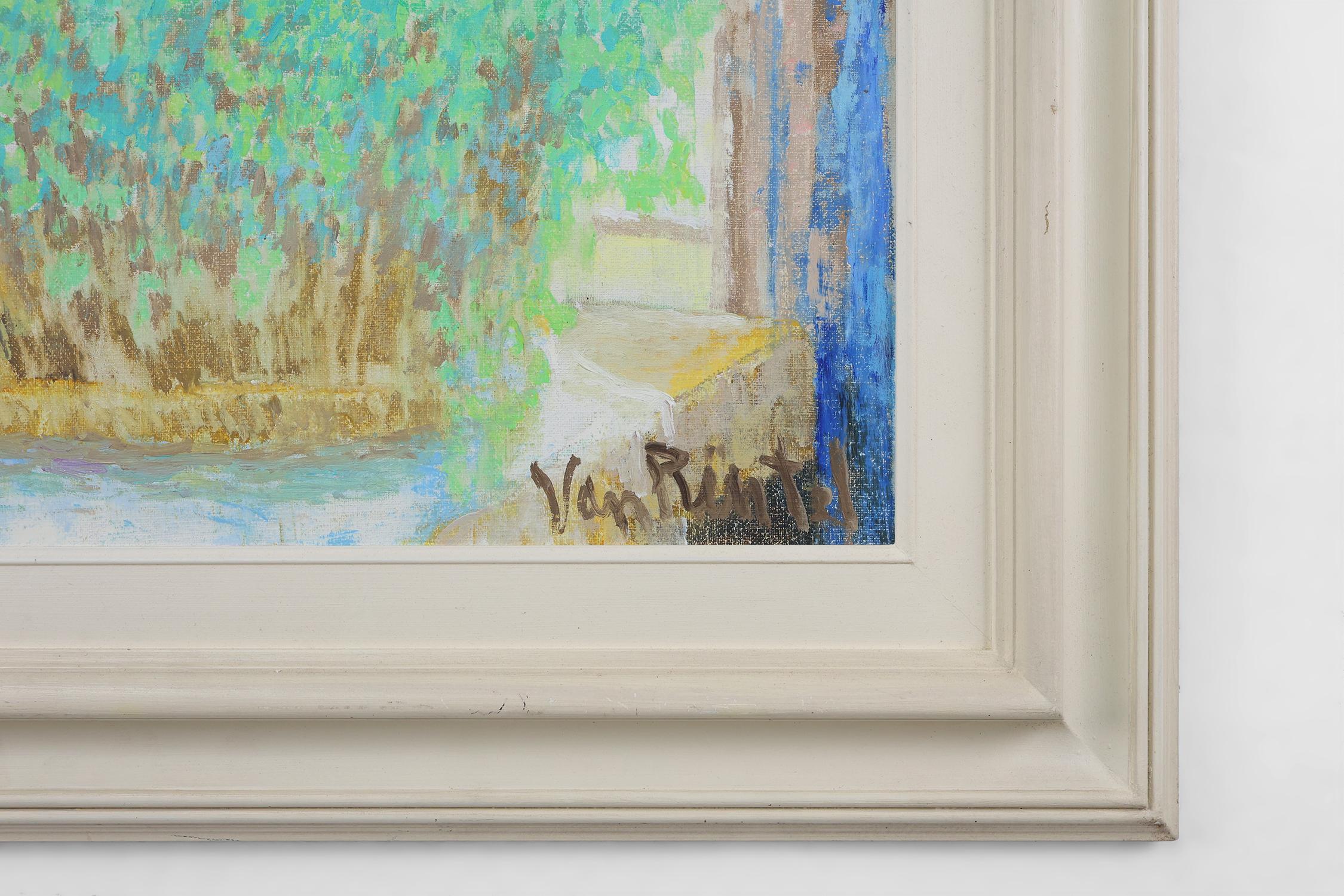 Mid-Century Modern Oil Painting by Belgian artist Theo van Rintel, ca. 1960 For Sale