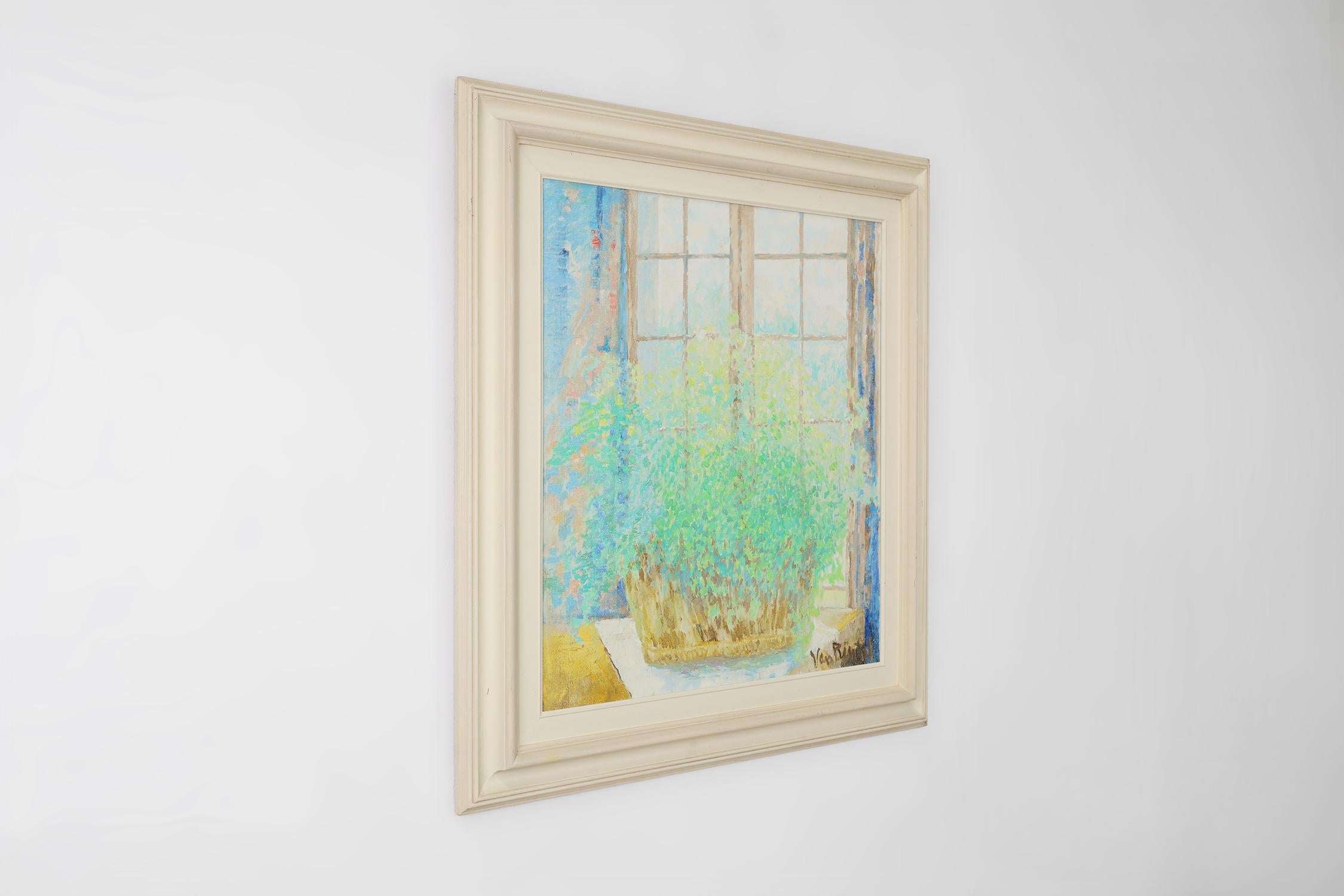 Canvas Oil Painting by Belgian artist Theo van Rintel, ca. 1960 For Sale
