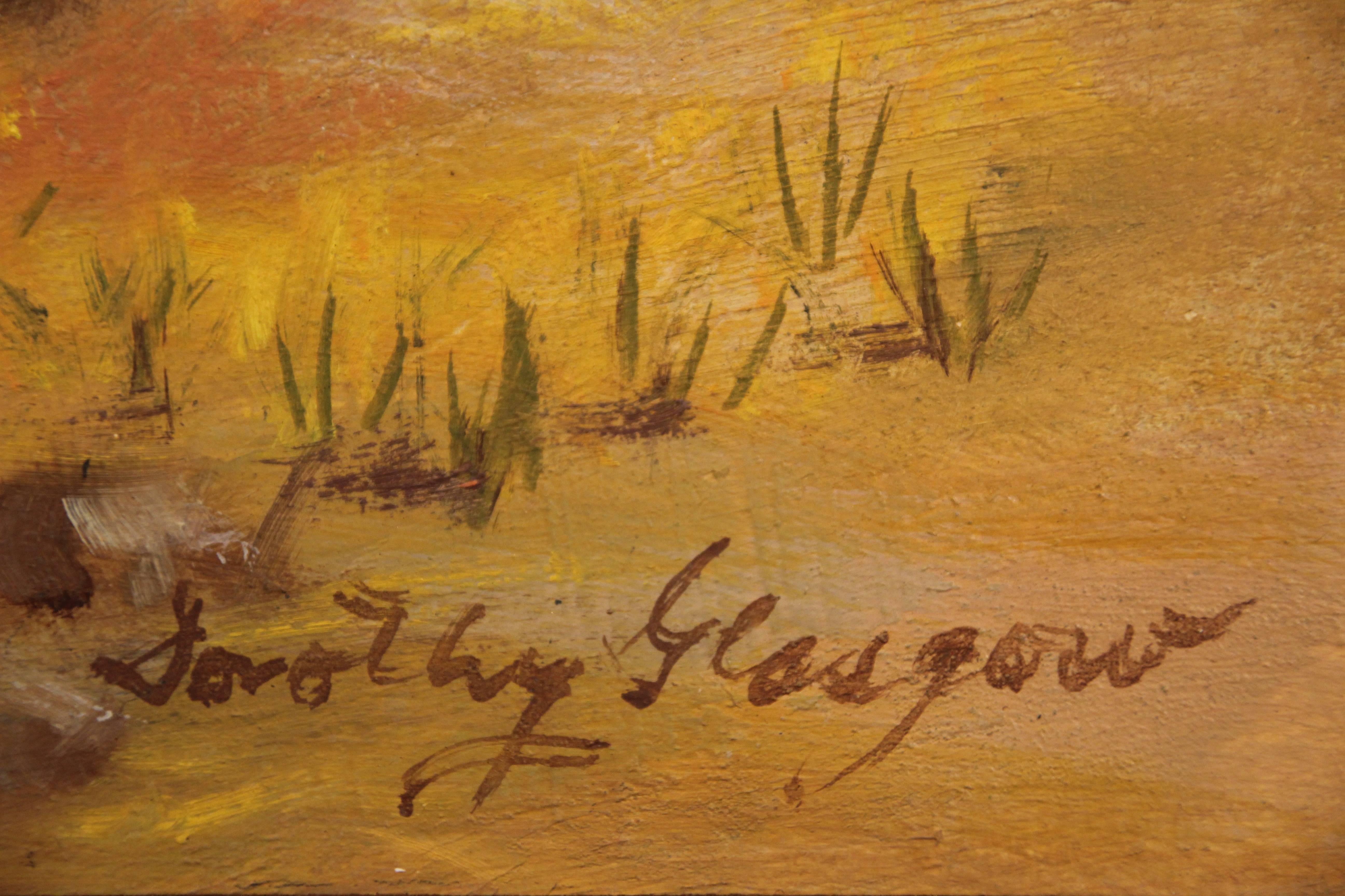 Oil Painting by Dorothy Glasgow of California Hills In Good Condition In Pasadena, CA
