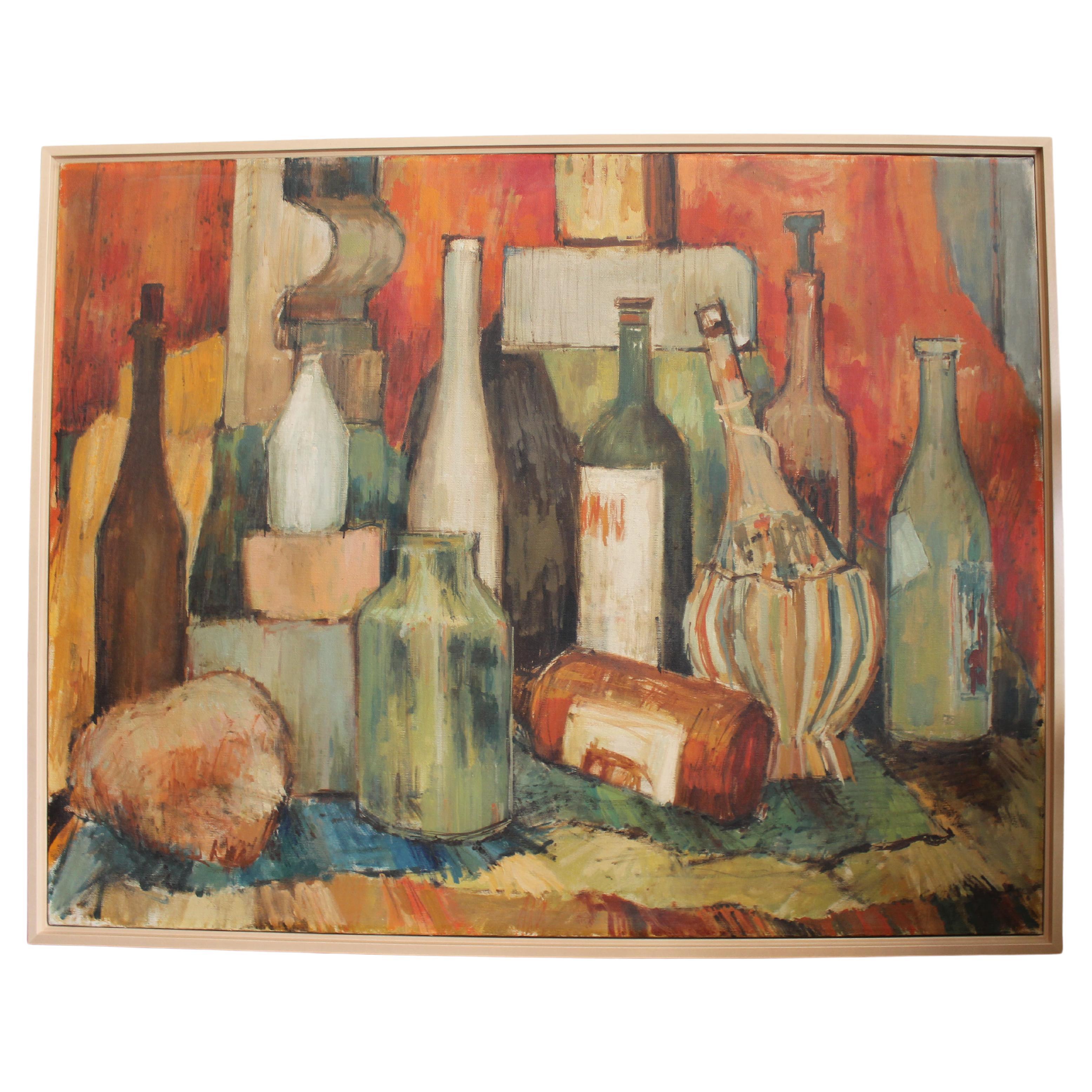 Oil Painting by Ed Blackburn Titled Bottles