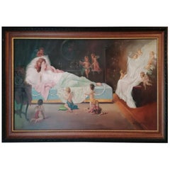 Oil Painting by Emil Fiala Sleeping Beauty