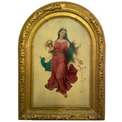 Antique Oil Painting by Franz Maria Ingenmey, 1867, Germany