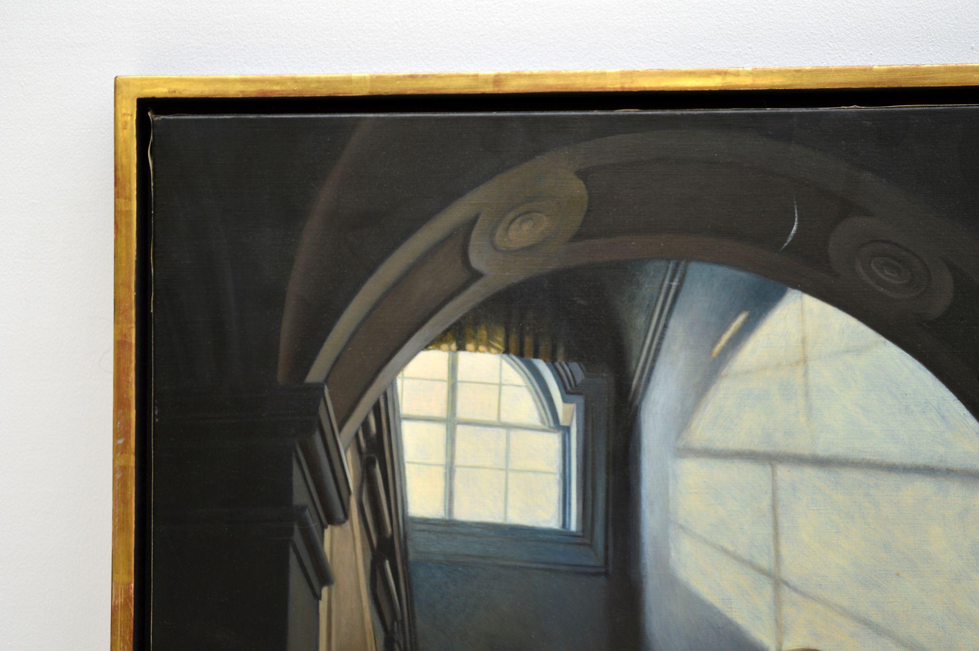 Hand-Painted Oil Painting by Genevieve Dael, Couple IV For Sale