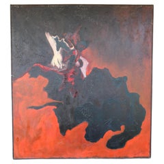 Used Oil Painting by Gloria Dudfield, Oakland Art Museum 1959