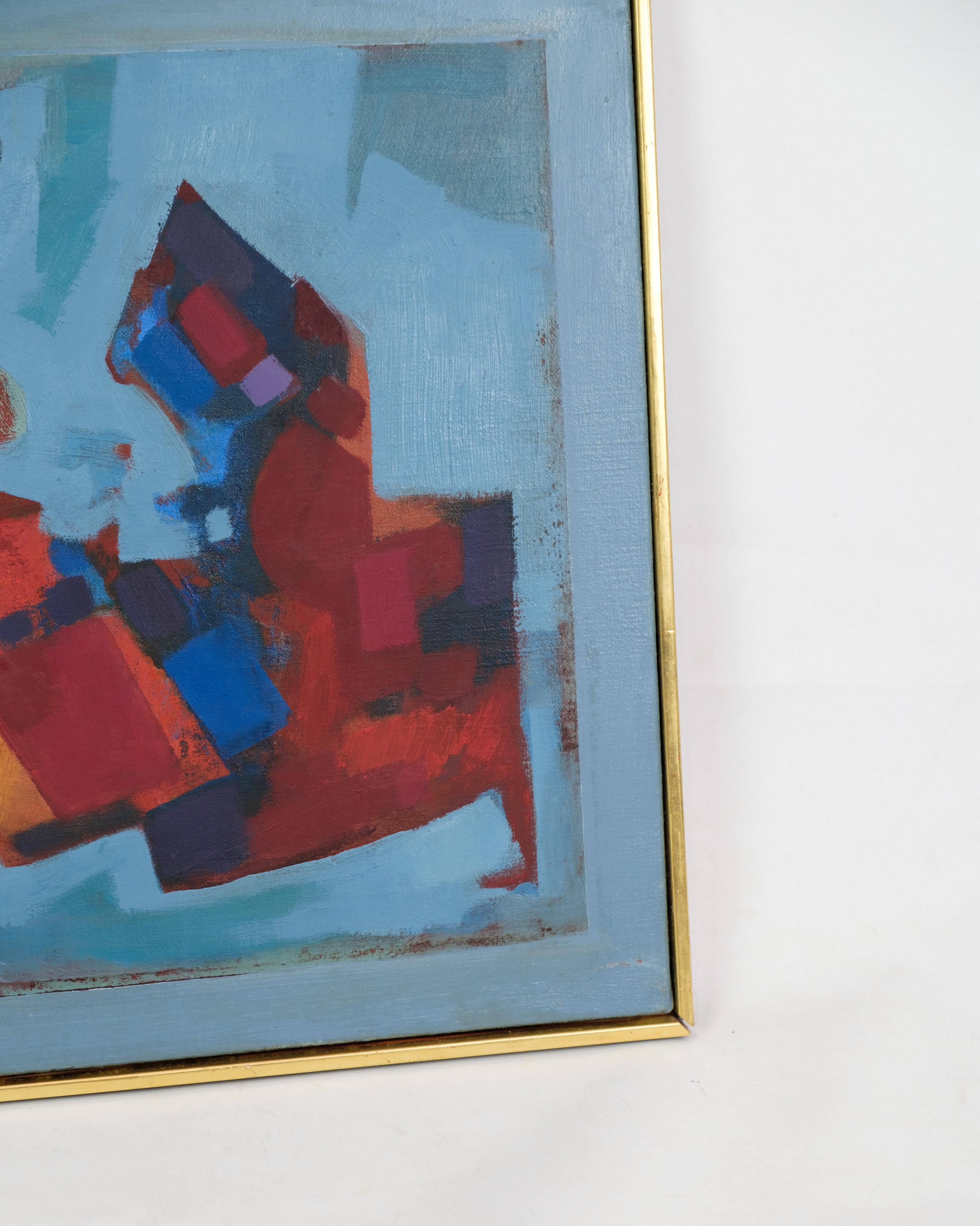 Mid-Century Modern Peinture à l'huile de Gudmund Olsen en vente