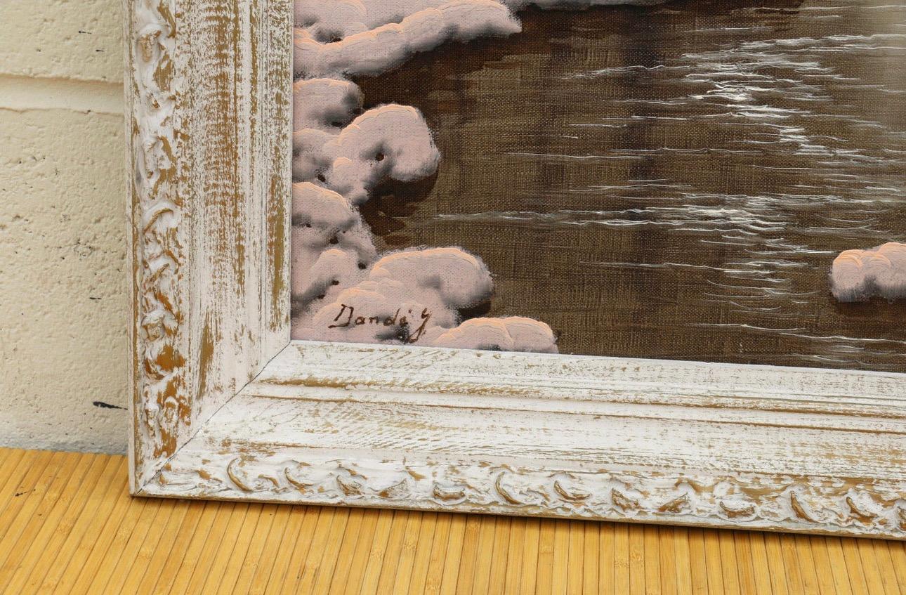 Peinture à l'huile de Joseph Dande - Banques neigeuses de la rivière en vente 4