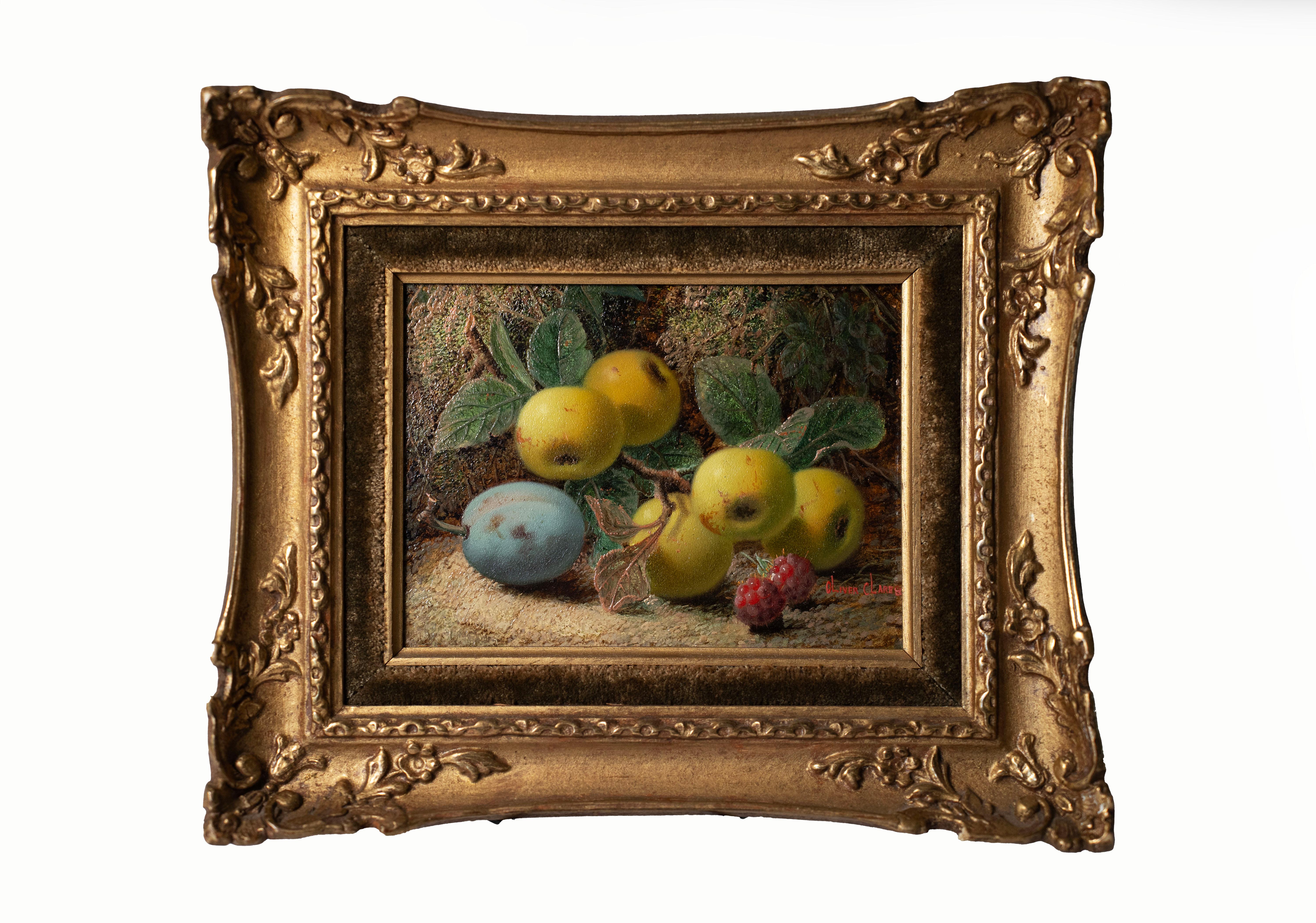 Pintura al óleo de Oliver Clare (1852-1927) Naturaleza muerta de fruta Pintado en venta