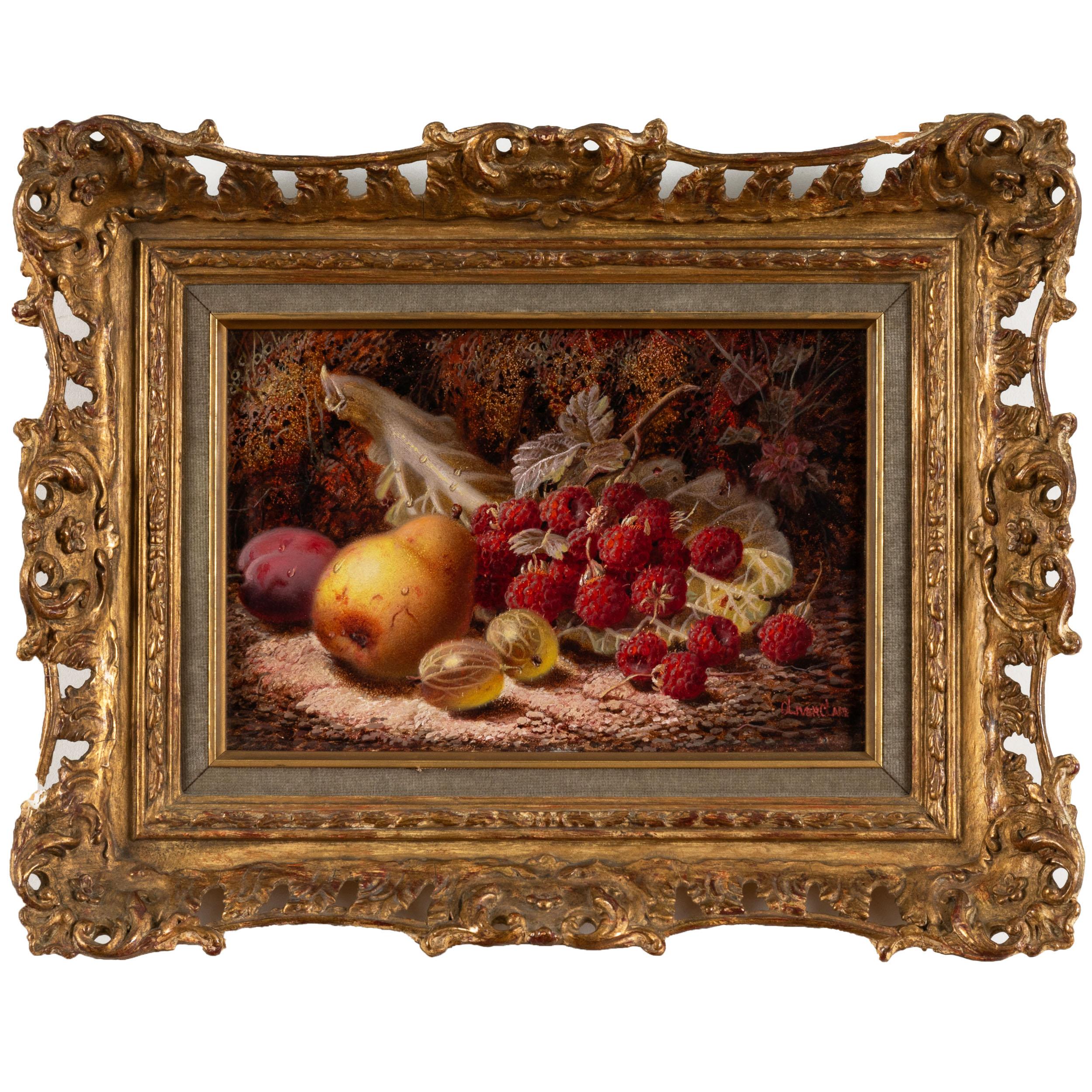 English Oil Painting by Oliver Clare Still Life, 19th Century, Framed For Sale