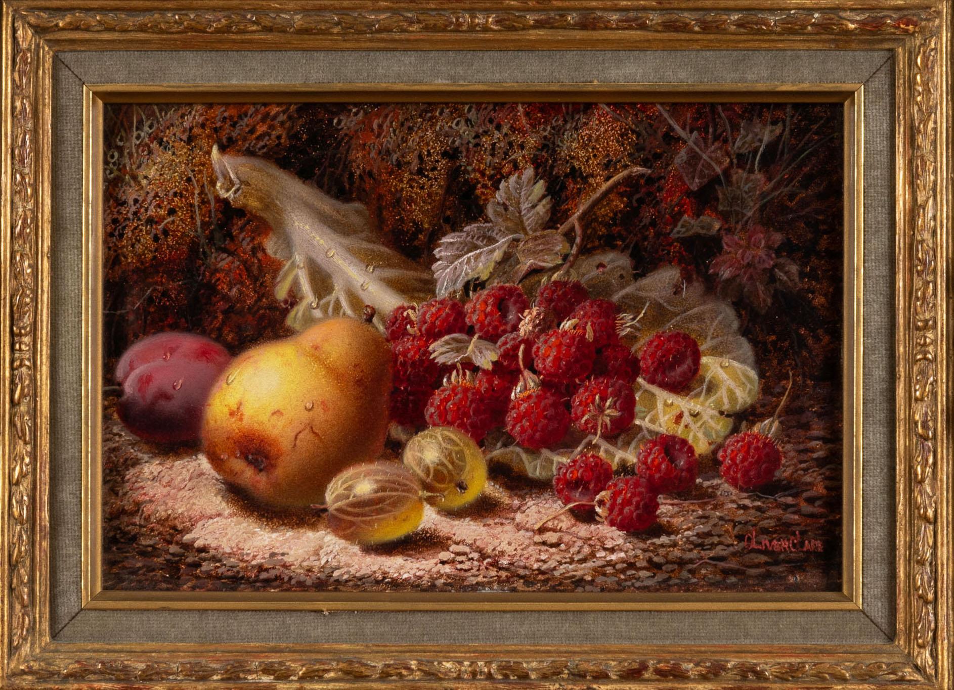 Painted Oil Painting by Oliver Clare Still Life, 19th Century, Framed For Sale