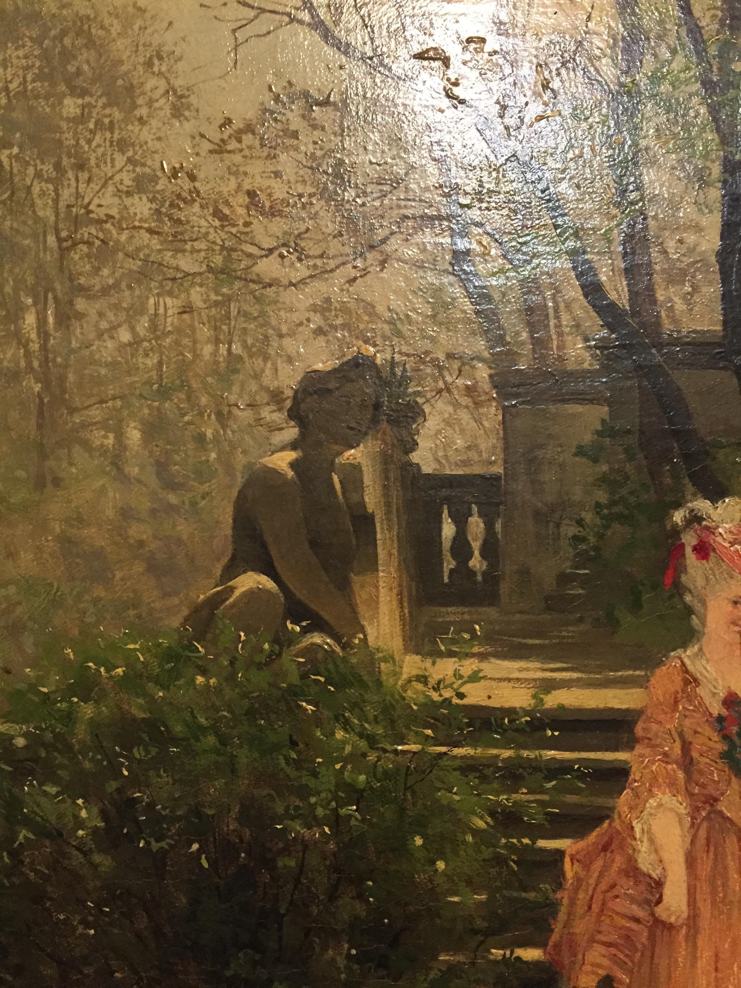 Oil Painting by P. F. Flickel in the Castle Garden 3