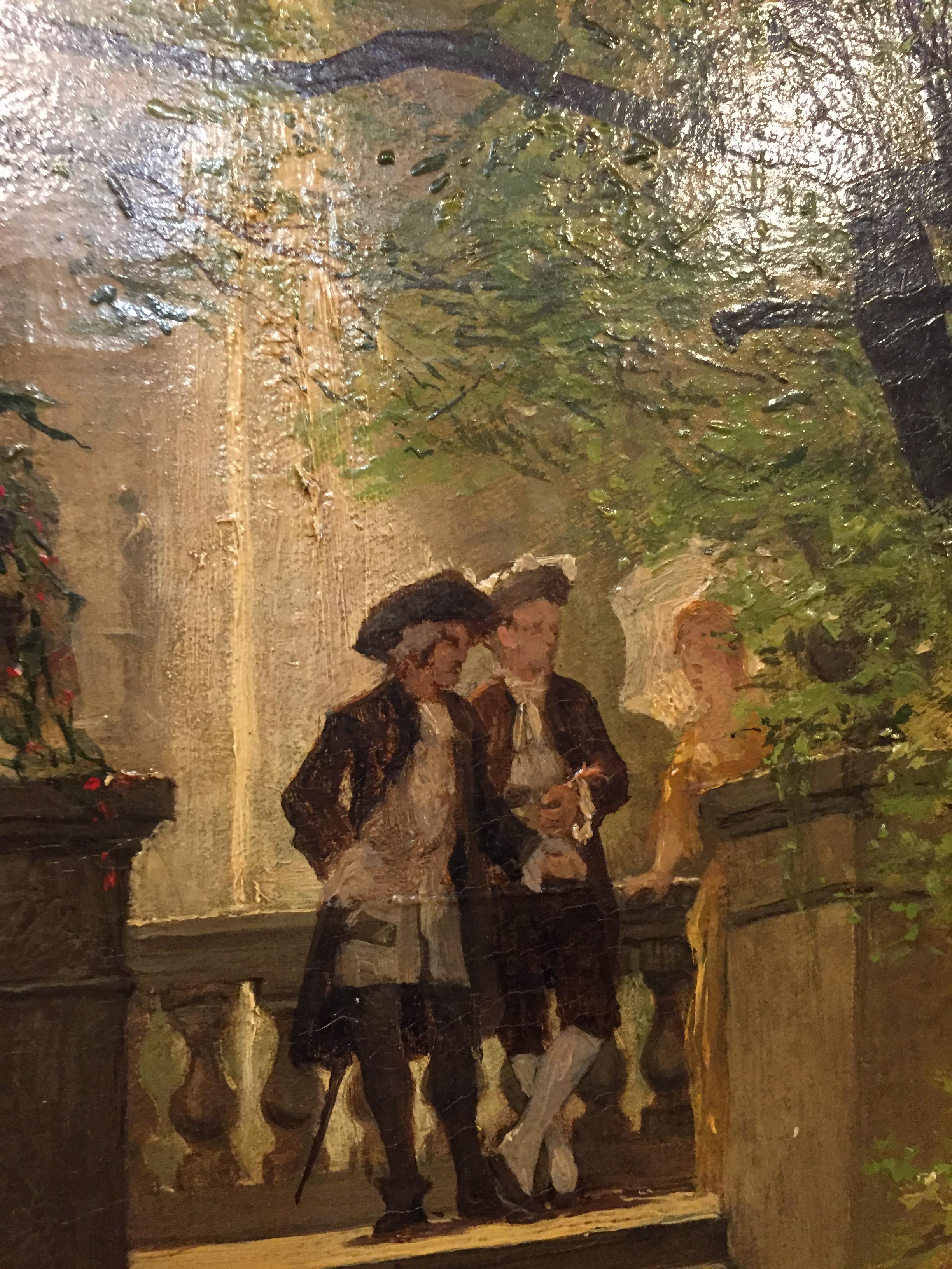 Oil Painting by P. F. Flickel in the Castle Garden 5