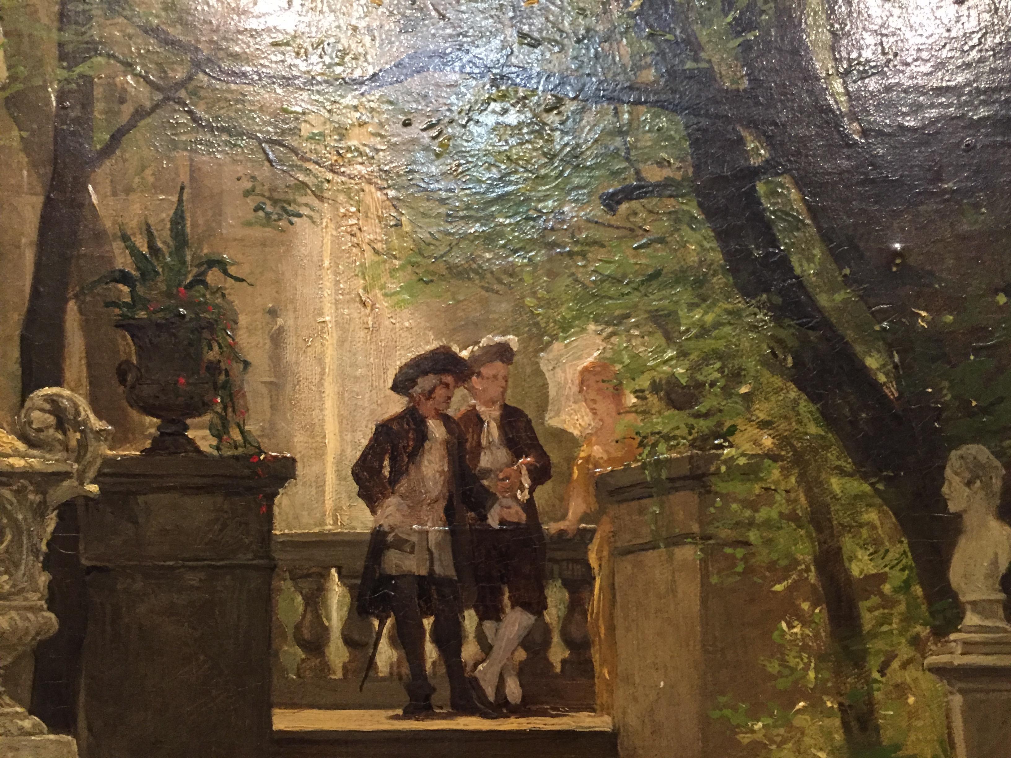 Oil Painting by P. F. Flickel in the Castle Garden 7